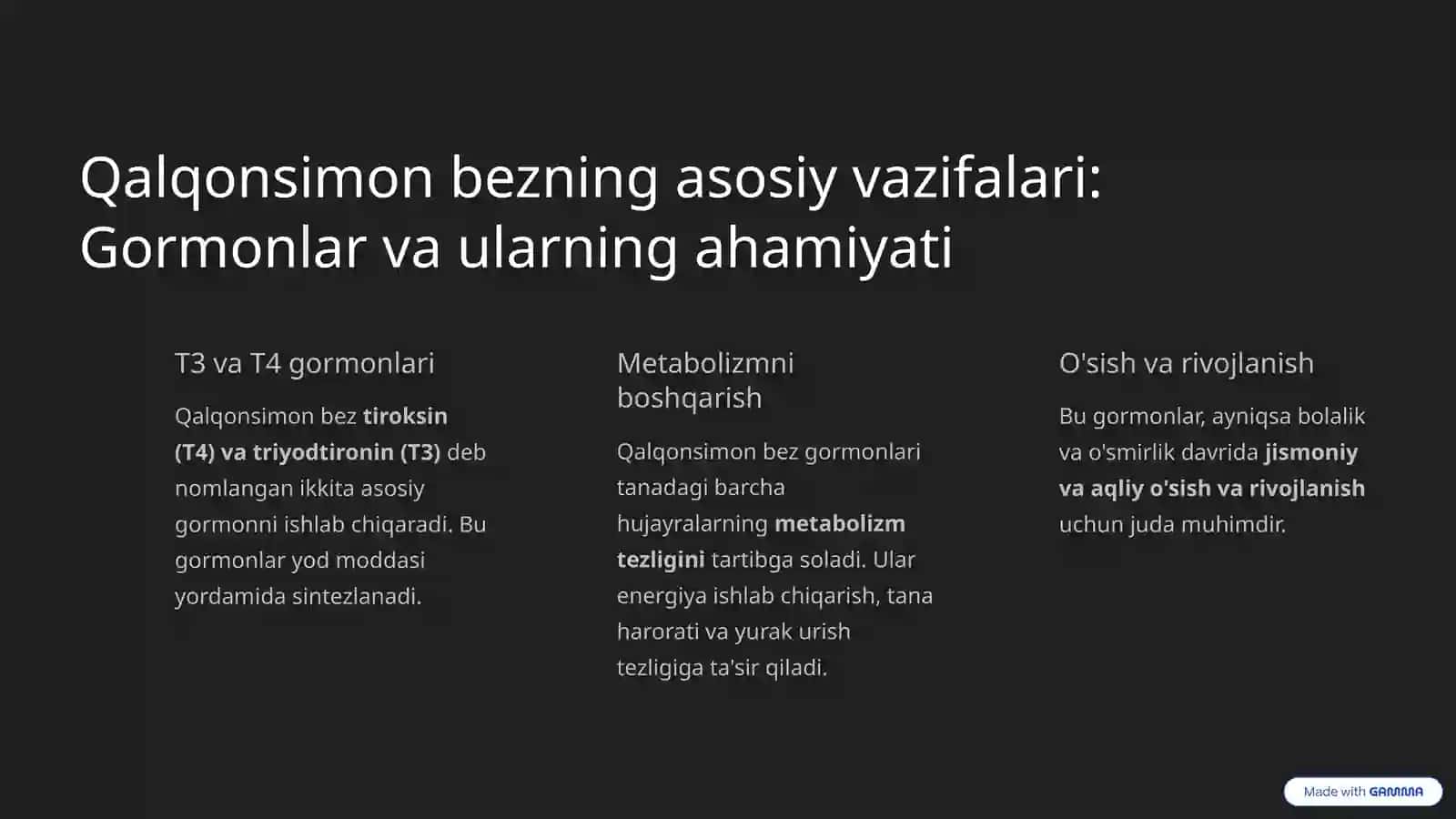 Qalqonsimon bez: Sirli bezning sirlari 3