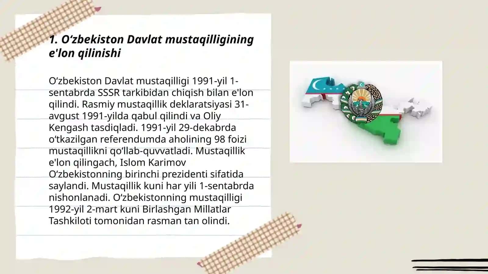 Oʻzbekiston Respublikasi Davlat mustaqilligini Umumxalq tomonidan Ma'qullanishi 3