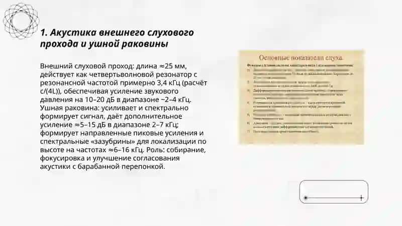 Физические свойства системы слуха. Определение пороков слуха 3