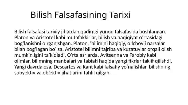 BILISH FALSAFASI 3