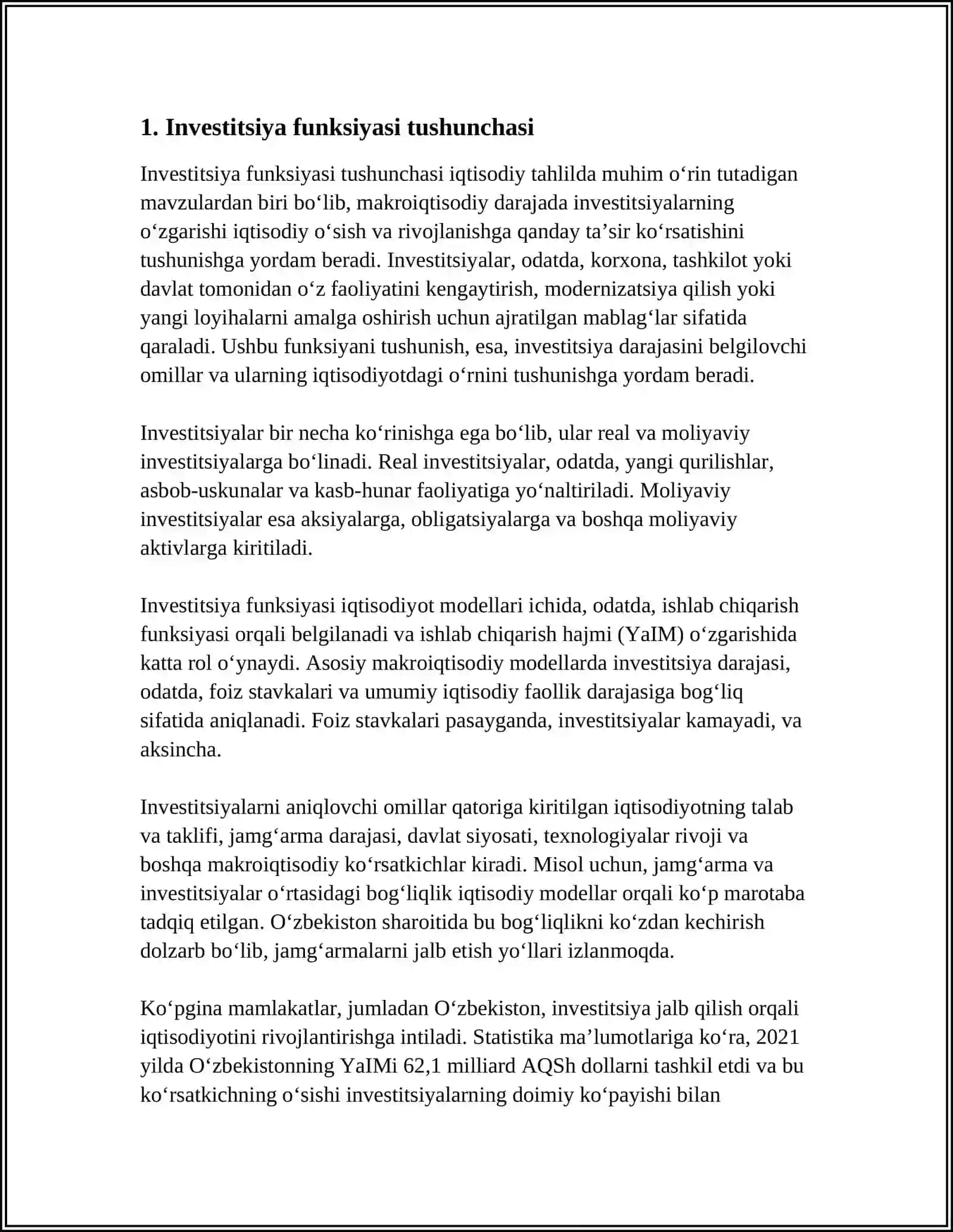 INVESTICIYA FUNKCIYASI VA FAKTORLARI 3