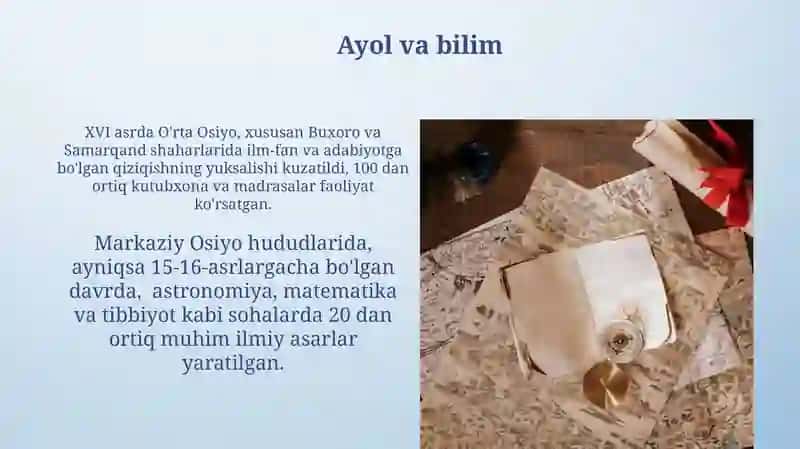 Ayol va bilim 3