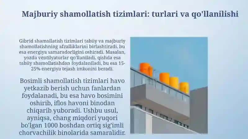 Majburiy shamollatish tizimlari 3
