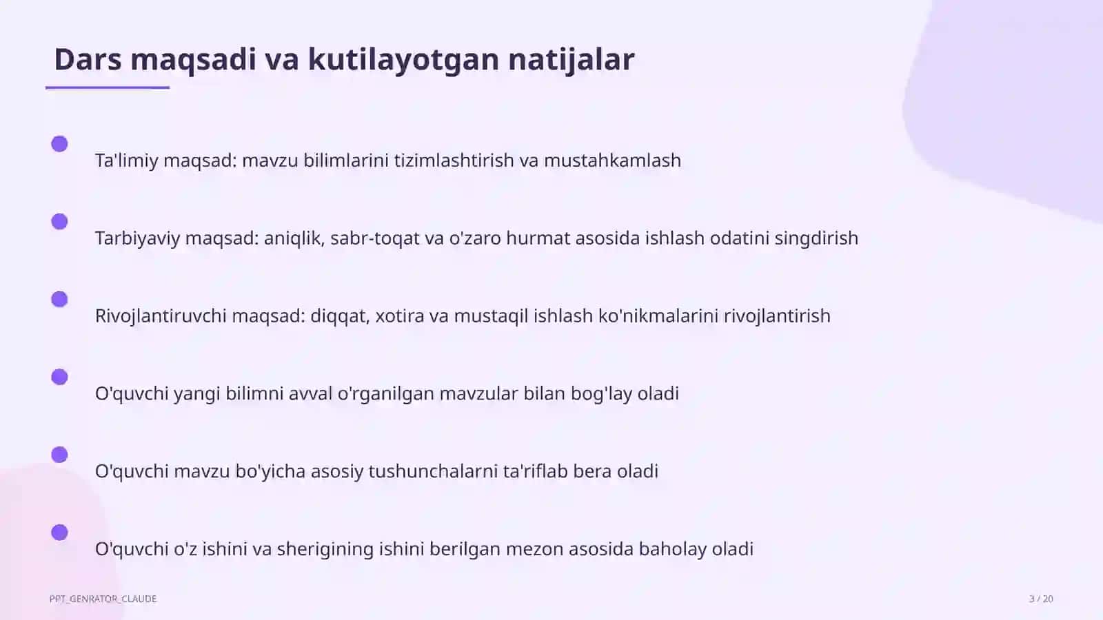 Matematika (5–6) — metodik birlashma uchun 3