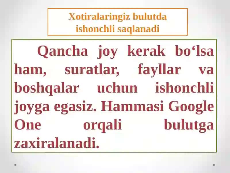 Google One 3