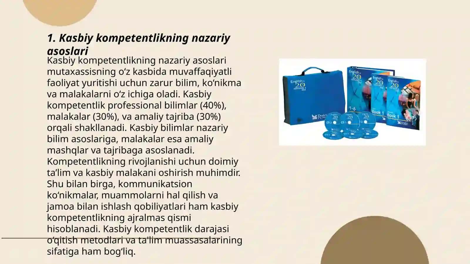 Kasbiy kompitentlik fanining mazmunida tarbiyaviy jarayonda ğoyaviy siyosiy axloqiy tarbiyani tashkil etish 3