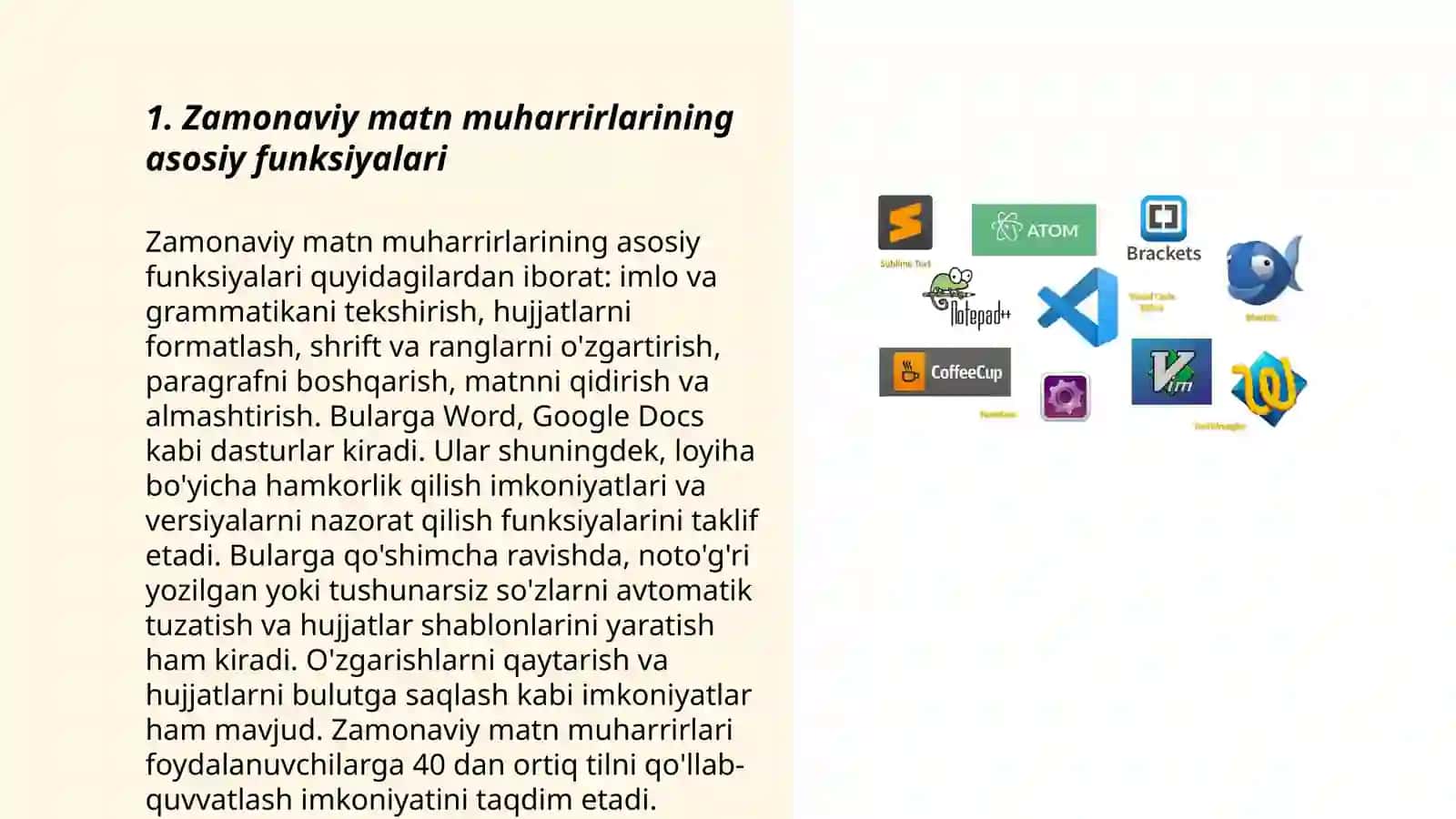 Zamonaviy matn muhariri 3