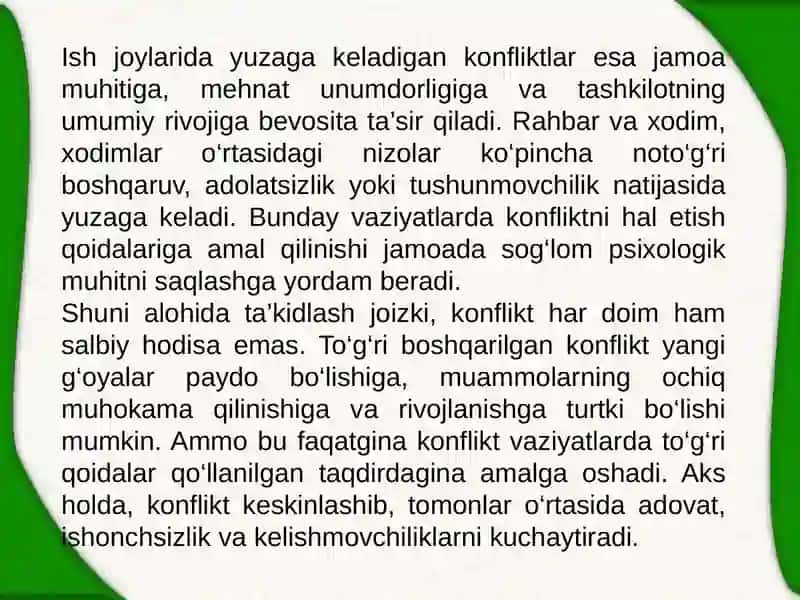 Konflikt vaziyatlarda qo‘llaniladigan qoidalar 3