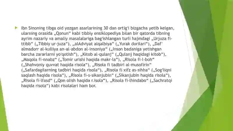 Ibn Sinoning dorivor o'simliklarni o'rganishga qo'shgan hissasi 3