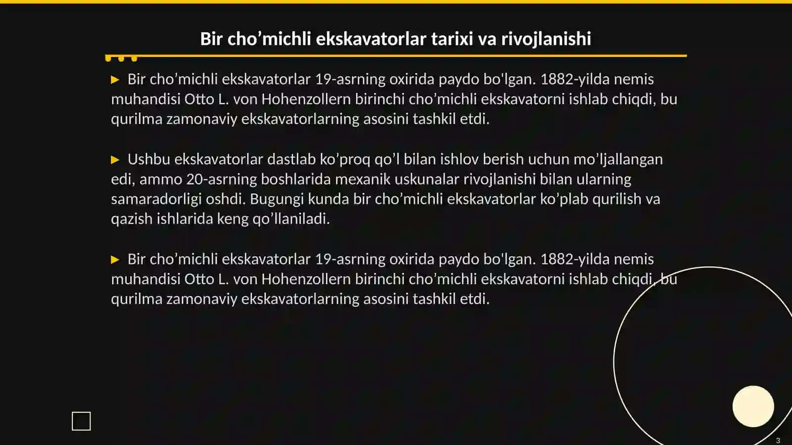 Bir cho’michli ekskavatorlar 3