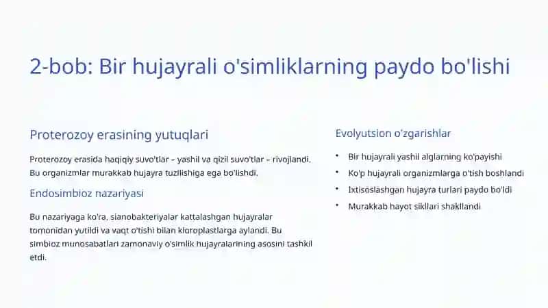 O'simliklarning evolyutsiyasi 3