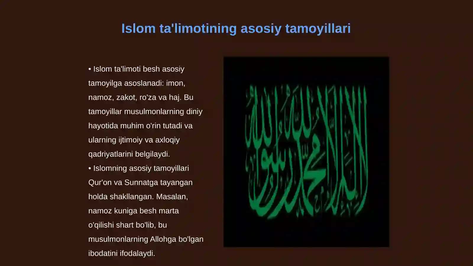Islom ta'limoti va aqidaviy yo'nalishlar 3