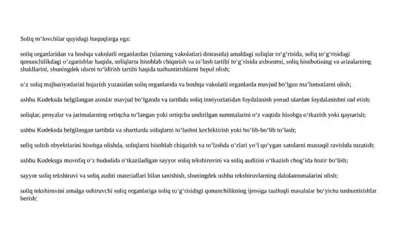 Soliq to'lovchilarning huquqlari 3