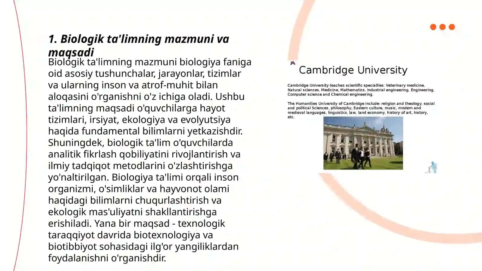 Maktab oʻquv rejasidagi biologik taʼlimning oʻziga xos tomonlari 3