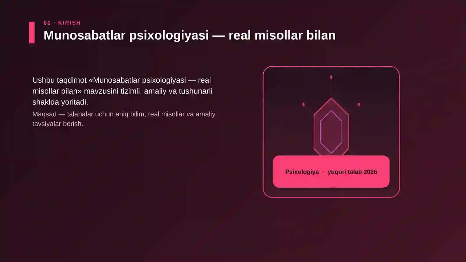 Munosabatlar psixologiyasi — real misollar bilan 3