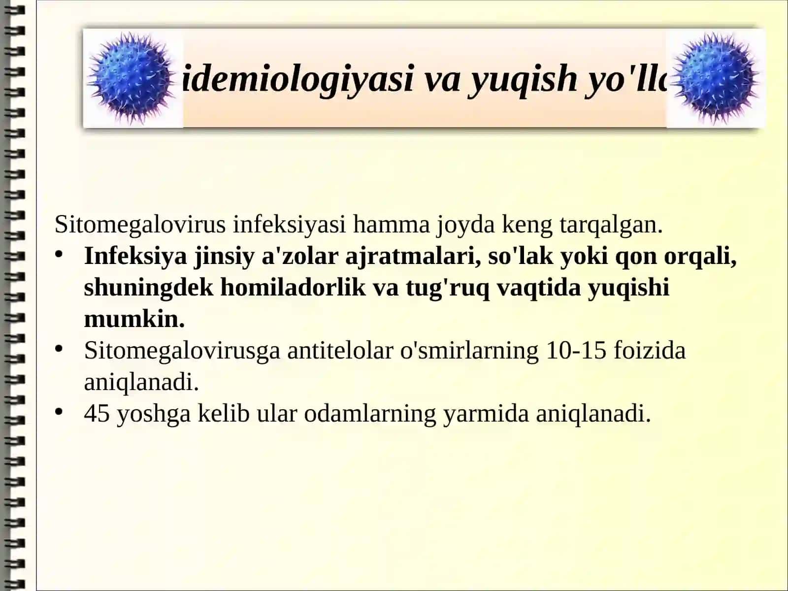 Jinsiy yo'l bilan yuquvchi infeksiyalar va sitomegalovirus 3