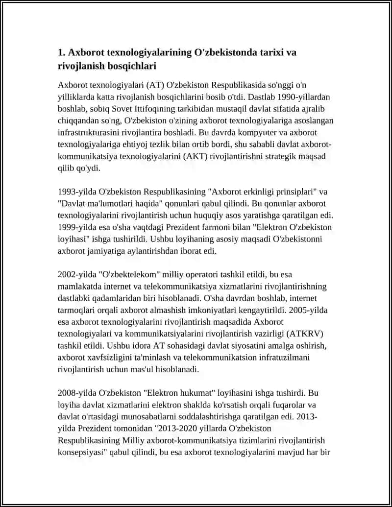 AXBOROT TEXNALOGIYALARNING ÕZBEKISTONDAGI RIVOJLANISH 3