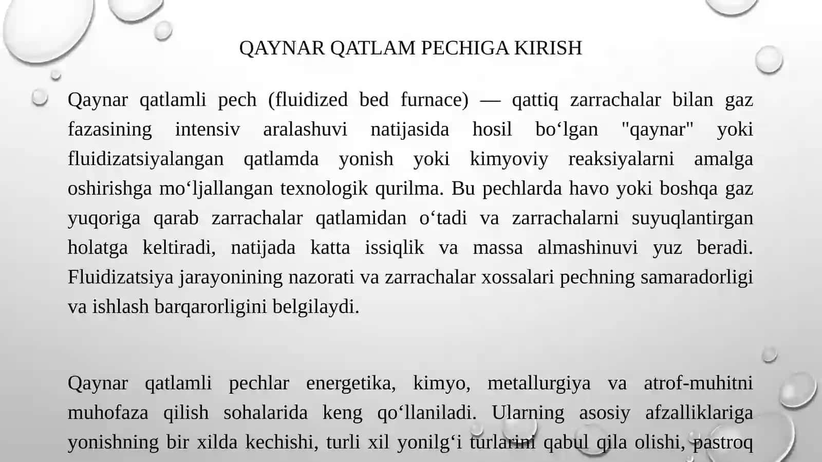 Qaynar qatlam pechining tasnifi, tuzilishi va ishlash prinsipi 3