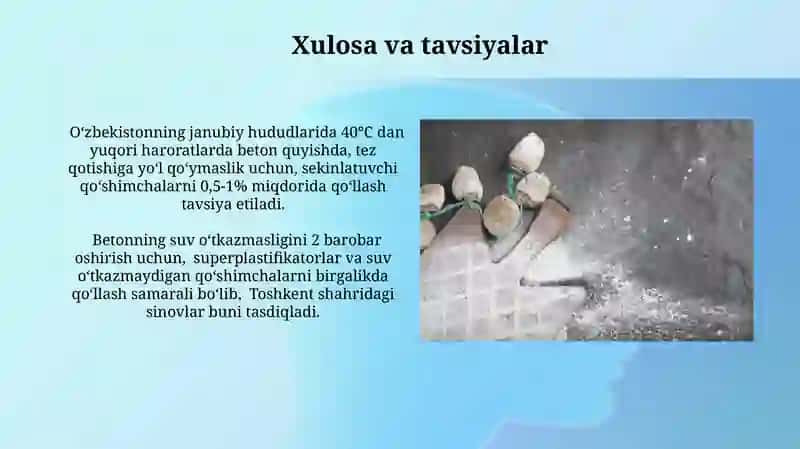 Beton uchun maxsus qo'shimchalar 3