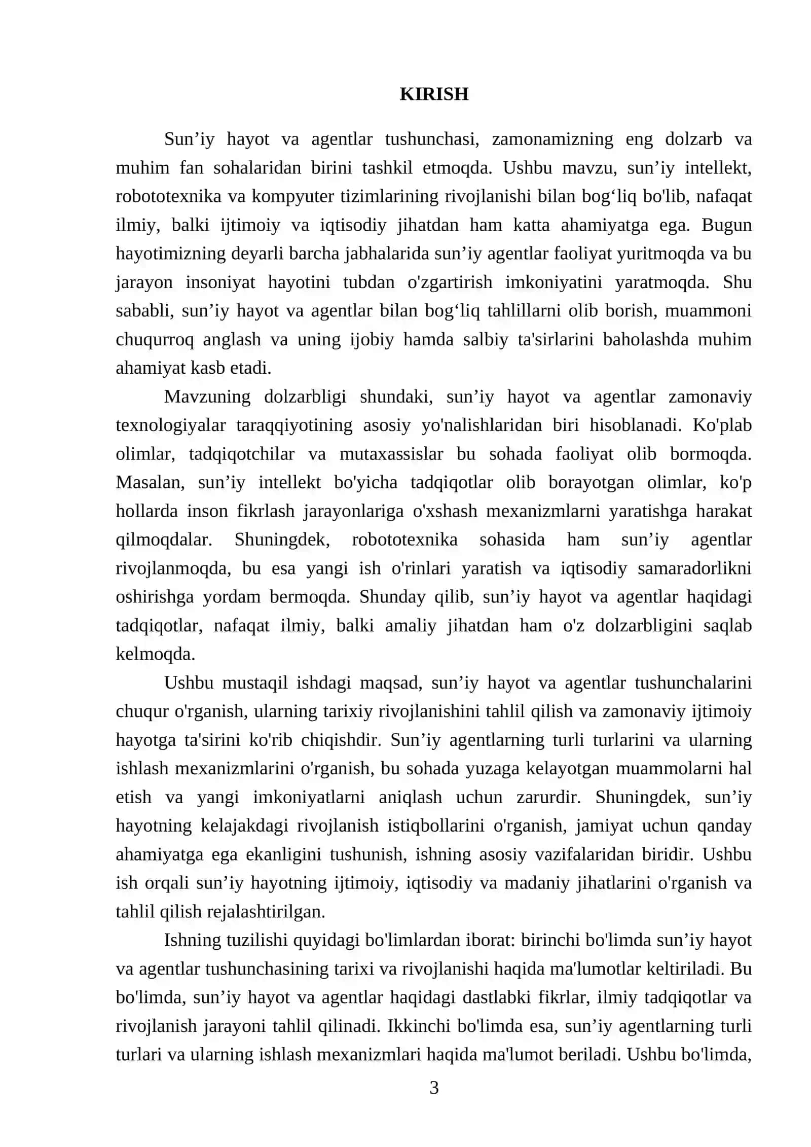 Sunʼiy hayot va agentlar 3