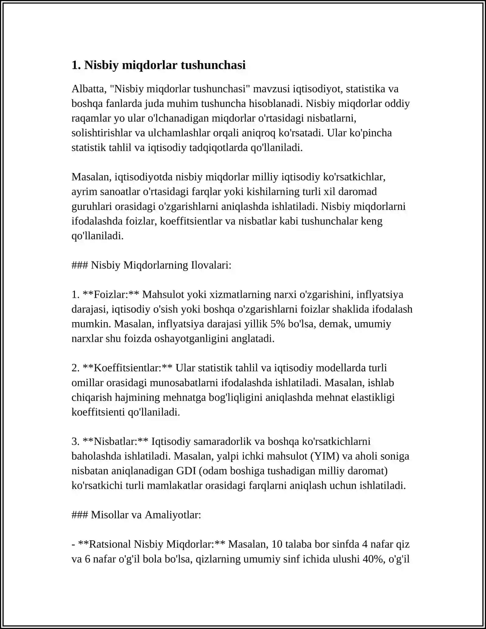 Nisbiy miqdorlar tushunchasi 3
