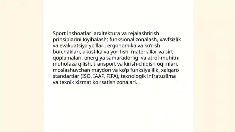 Sport inshoatlarini loyihalash 3