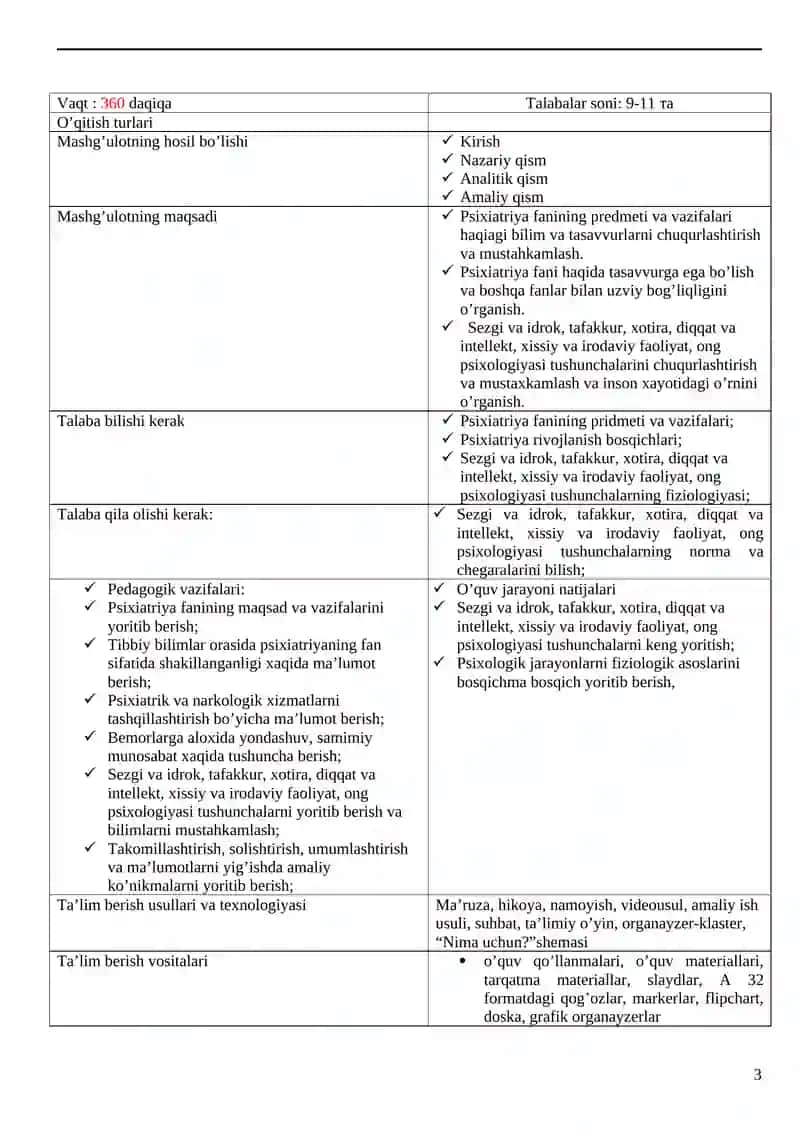 1. Sezgi va idrok, tafakkur, xotira, diqqat va intellect, hissiy va irodaviy faoliyat, ong psixologiyasi tushunchalarining fiziologiyasi 3