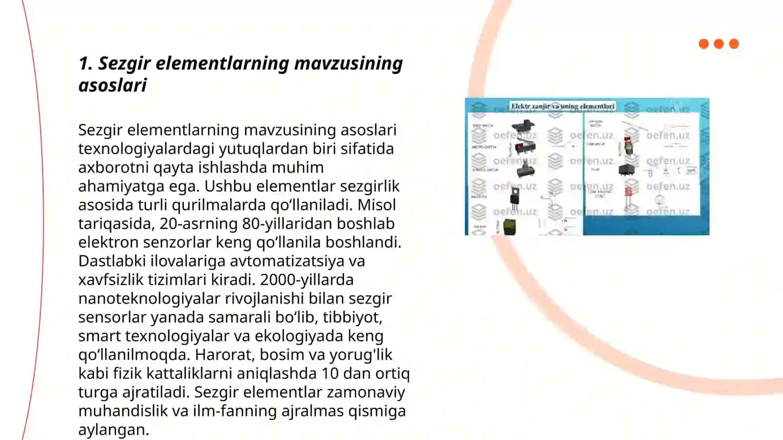 Sеzgir elеmеntlаr 3