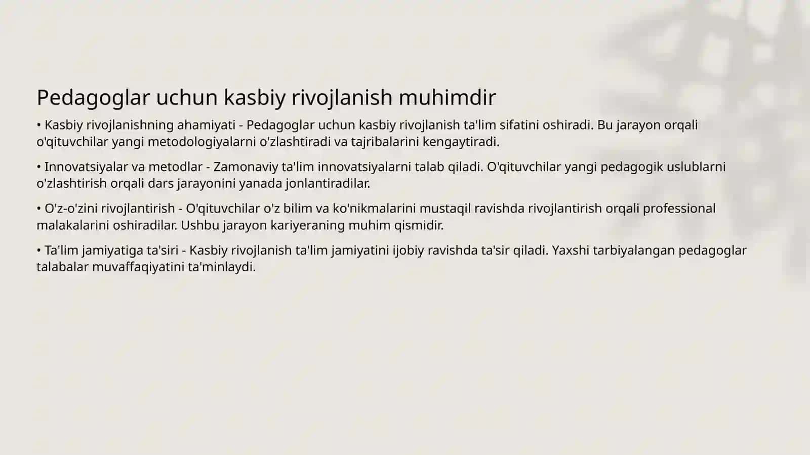 Pedagogning kasbiy kompetenligi 3