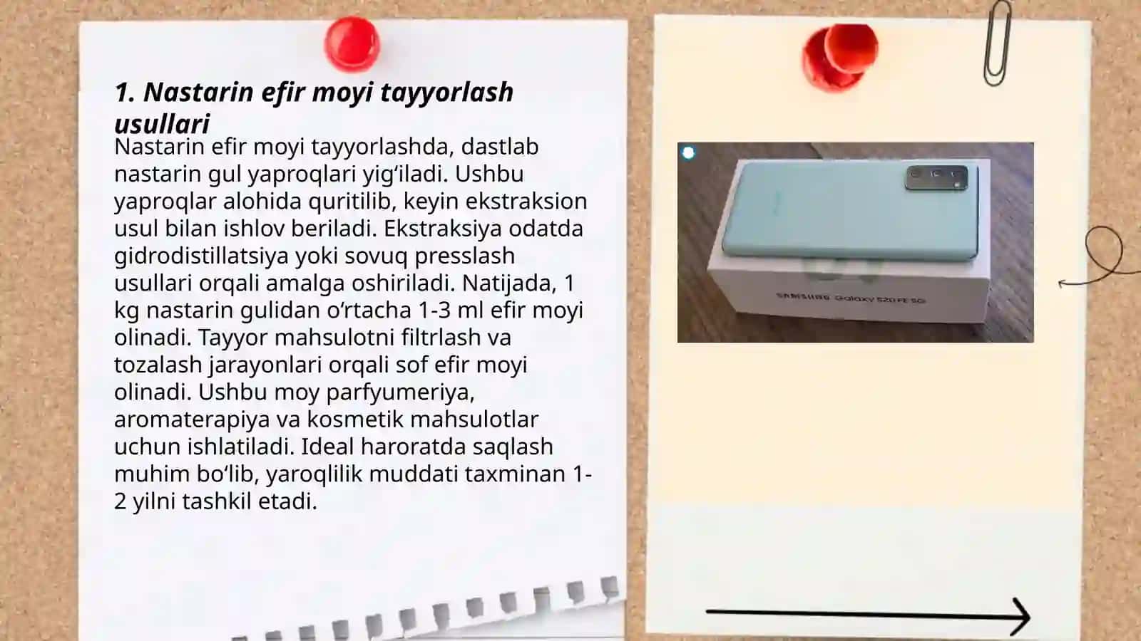 Nastarin efir moylari haqida 3