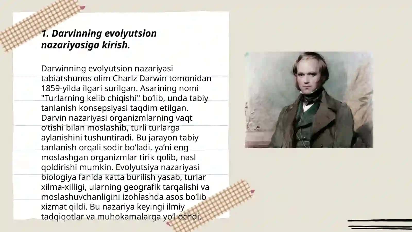 Darvin ta’limotining qisqacha mazmuni 3