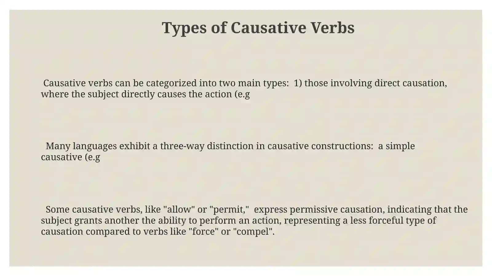 Causatives 3
