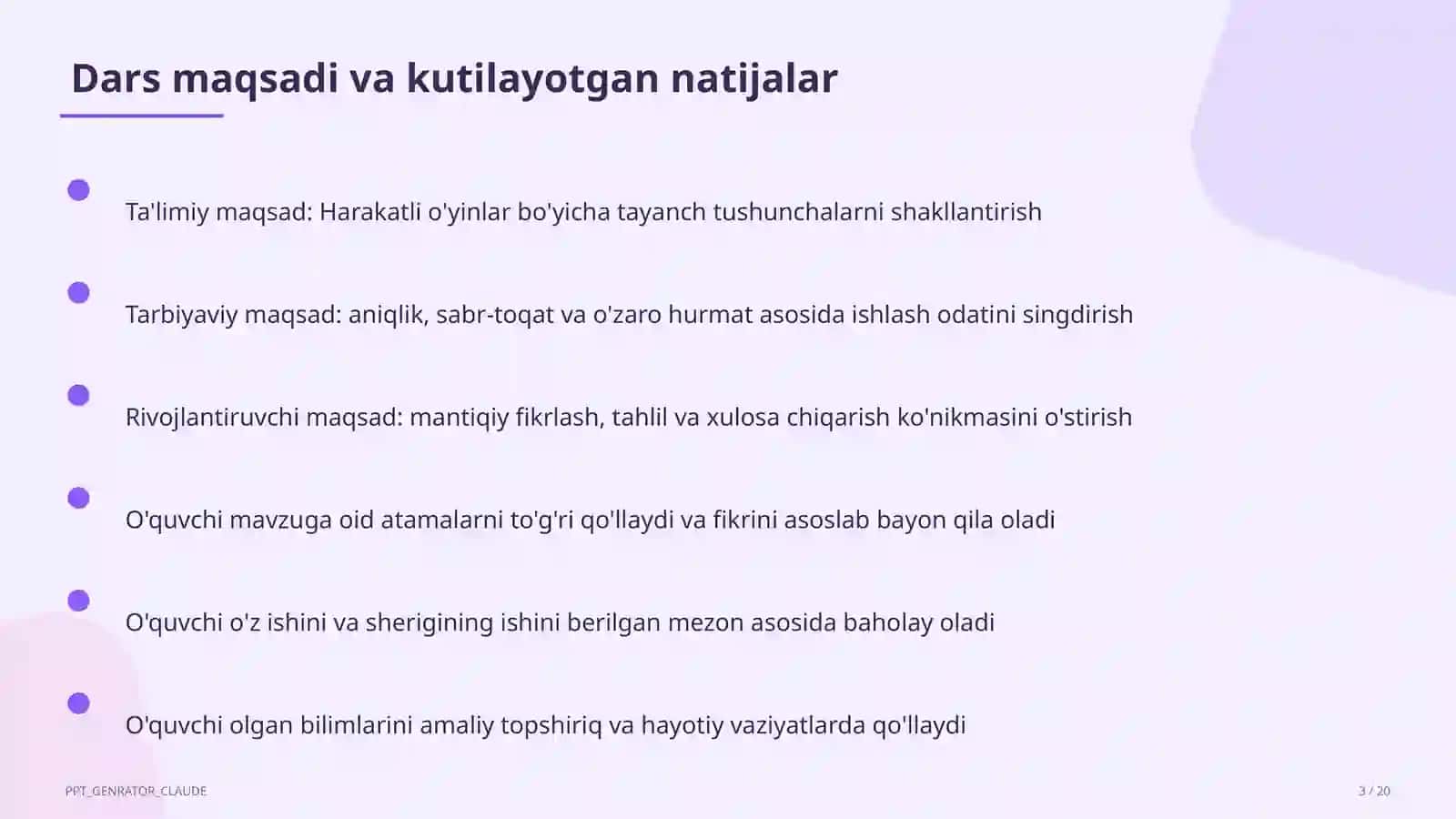Harakatli o'yinlar (1-sinf) 3