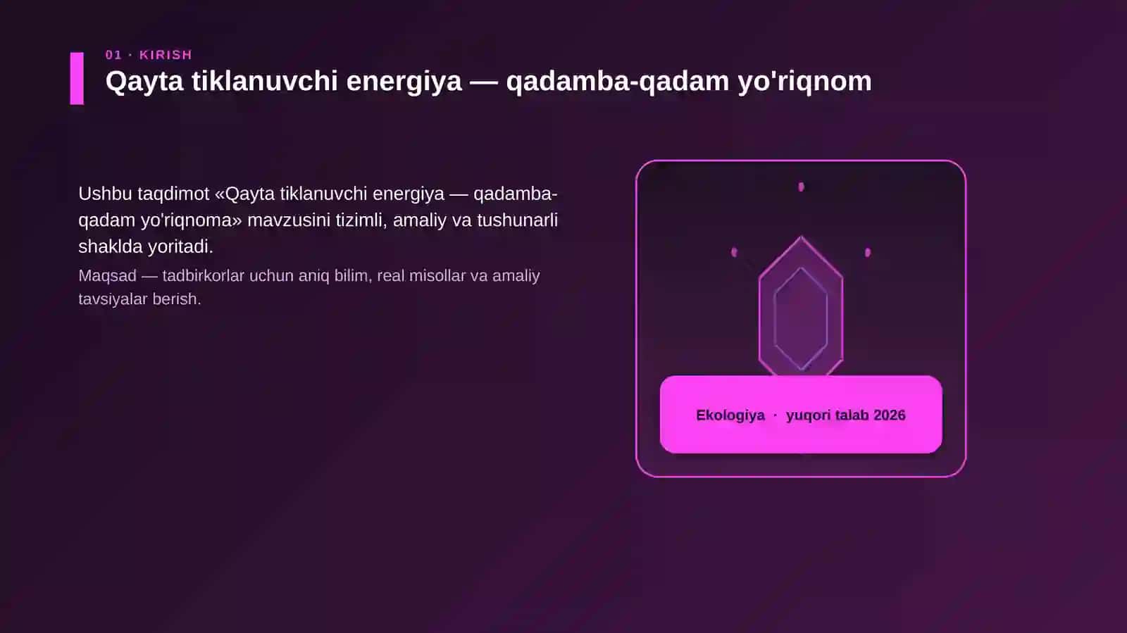 Qayta tiklanuvchi energiya — qadamba-qadam yo'riqnoma 3