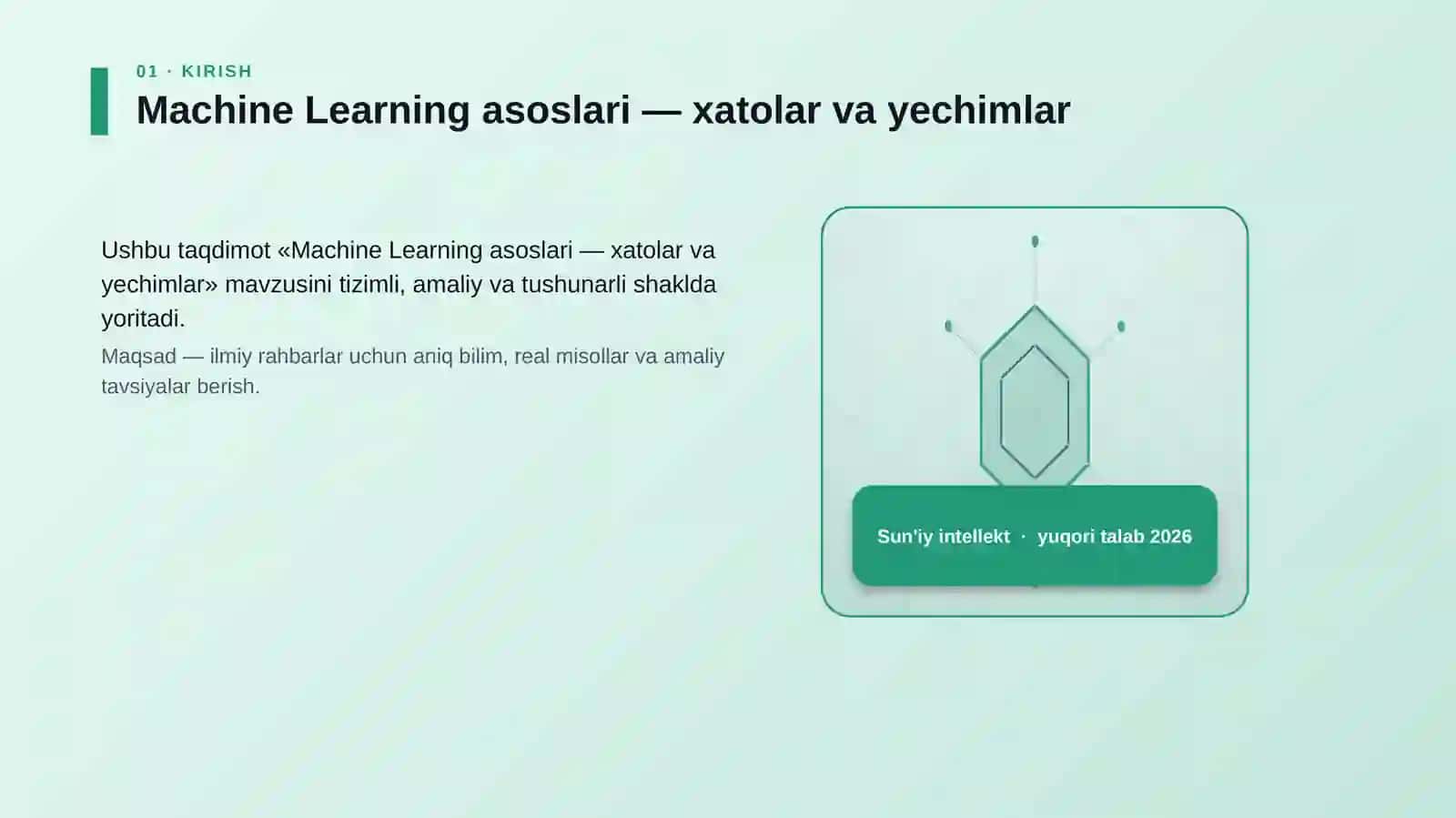 Machine Learning asoslari — xatolar va yechimlar 3