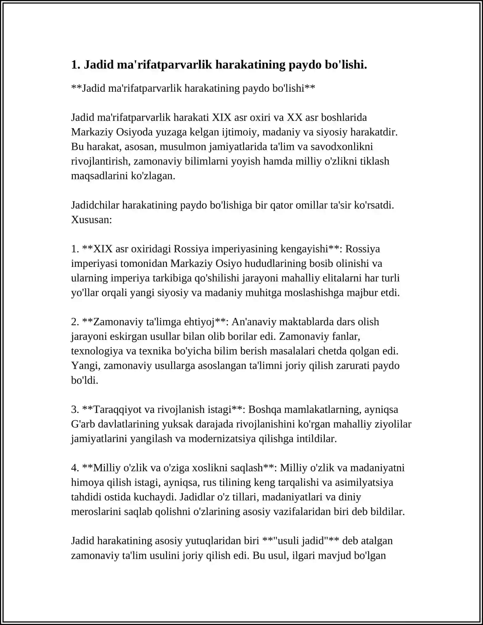 Jadid ma'rifatparvarlik harakati 3