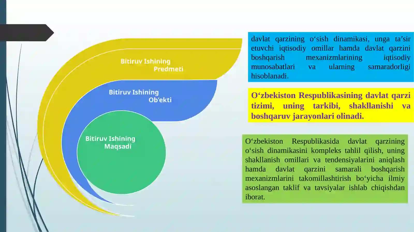 O'zbekiston Respublikasi Davlat qarzining o'sish dinamikasi va uniboshqarish mexanizmlari 3