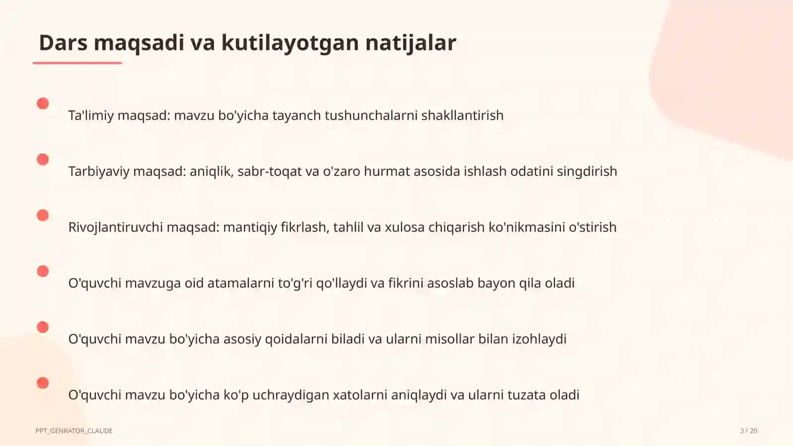 Koordinatalar metodi: to'g'ri chiziq va aylana tenglamalari (9-sinf) 3