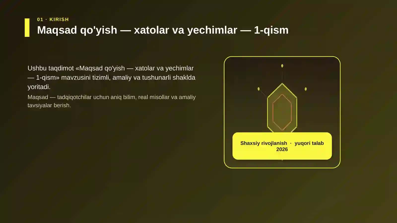 Maqsad qo'yish — xatolar va yechimlar — 1-qism 3