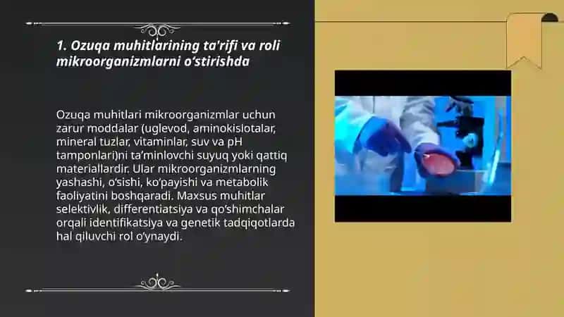 Ozuqa muhitlarining ahamiyati 3
