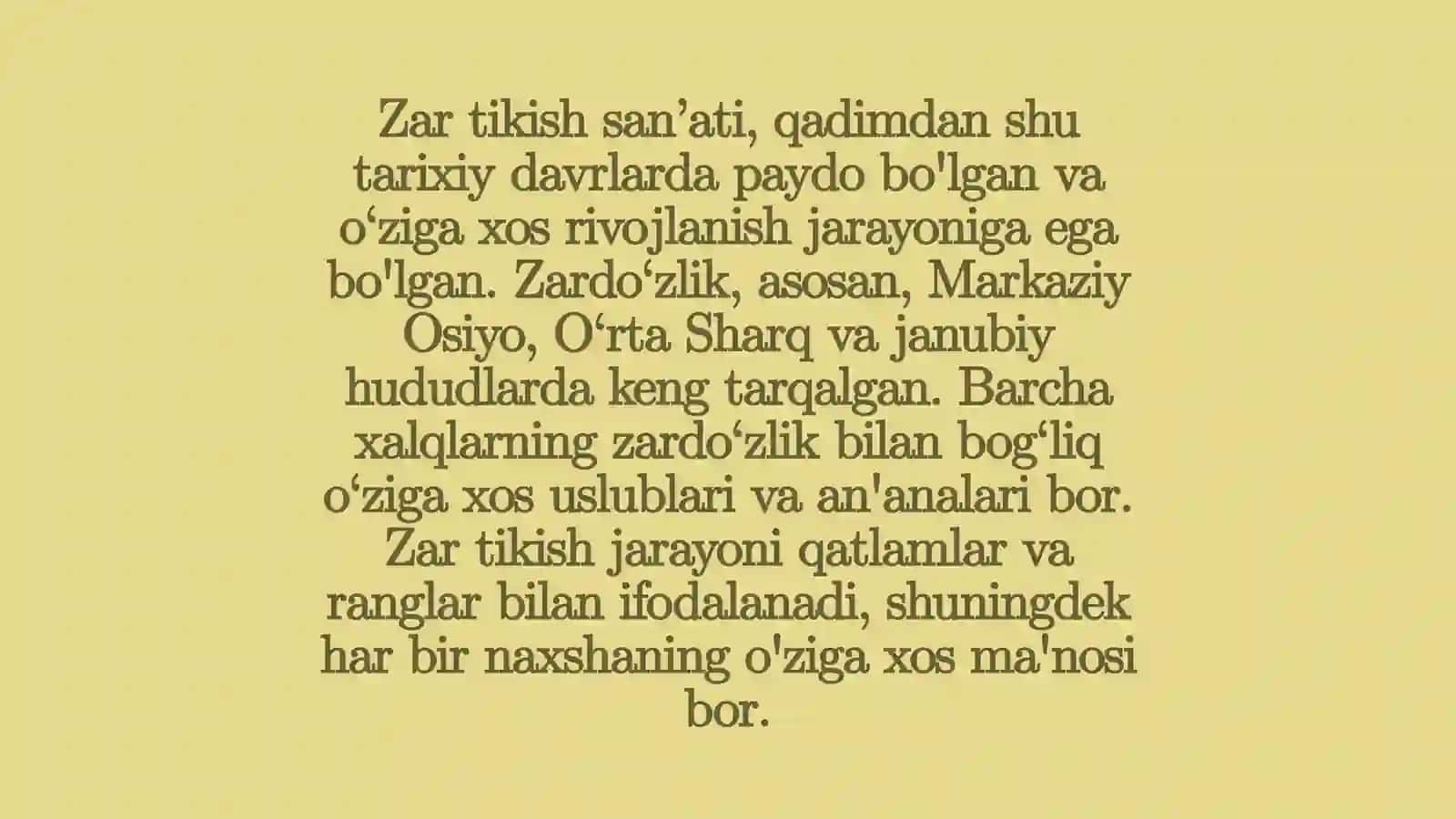 Zar tikish usullari 3