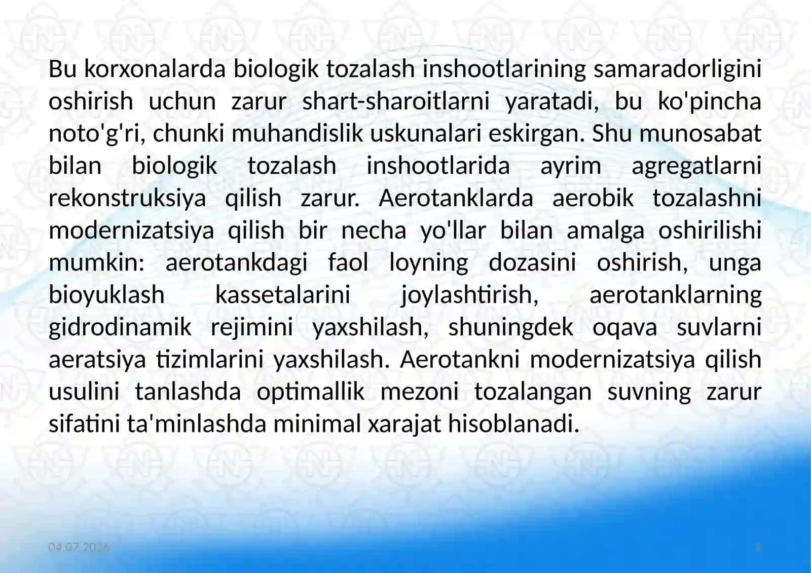 Biokimyoviy tozalash 3