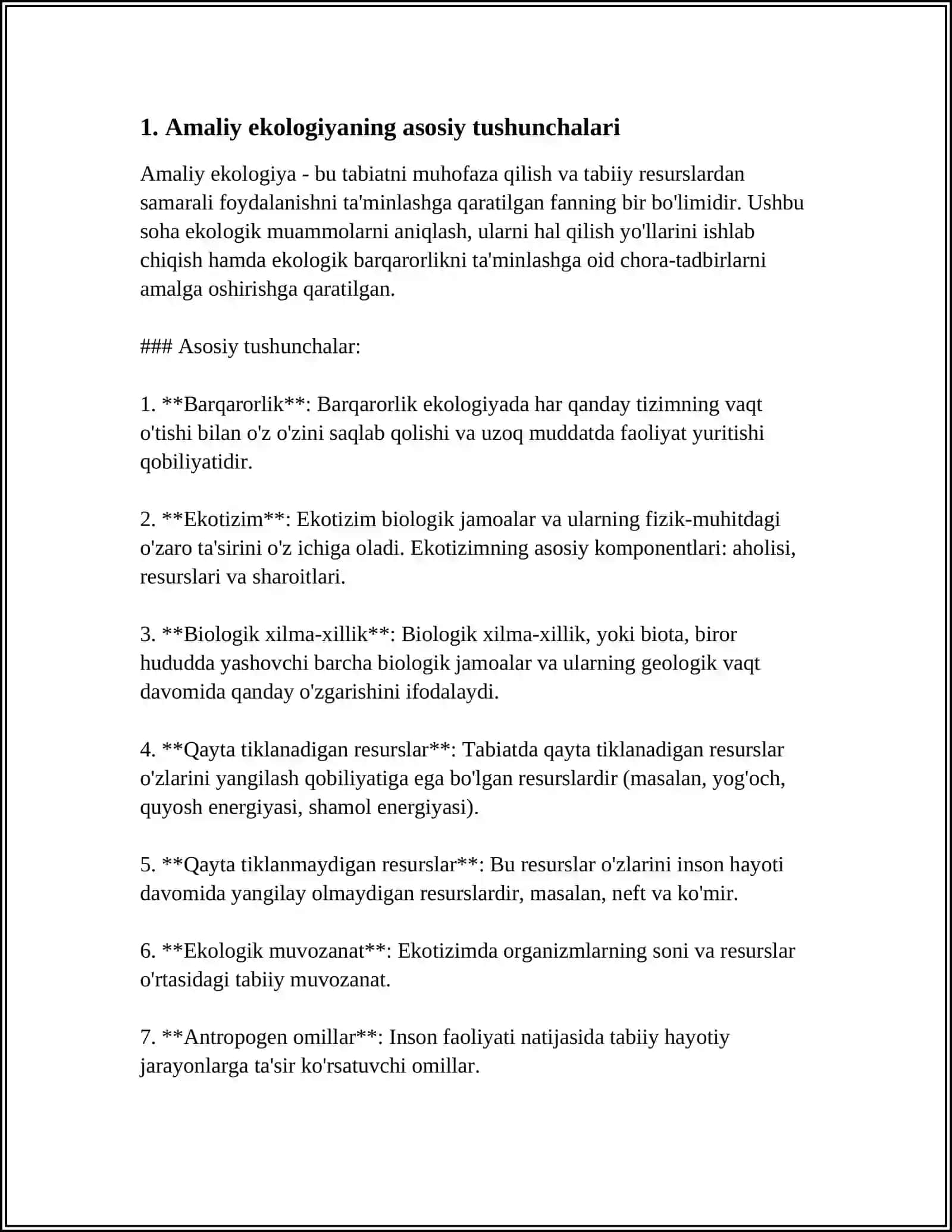 AMALIY EKOLOGIYANING ILMIY-NAZARIY ASOSLARI 3