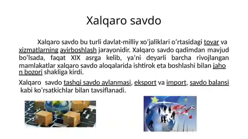 Xalqaro savdo nazariyasiga turli yondashuvlar. 3