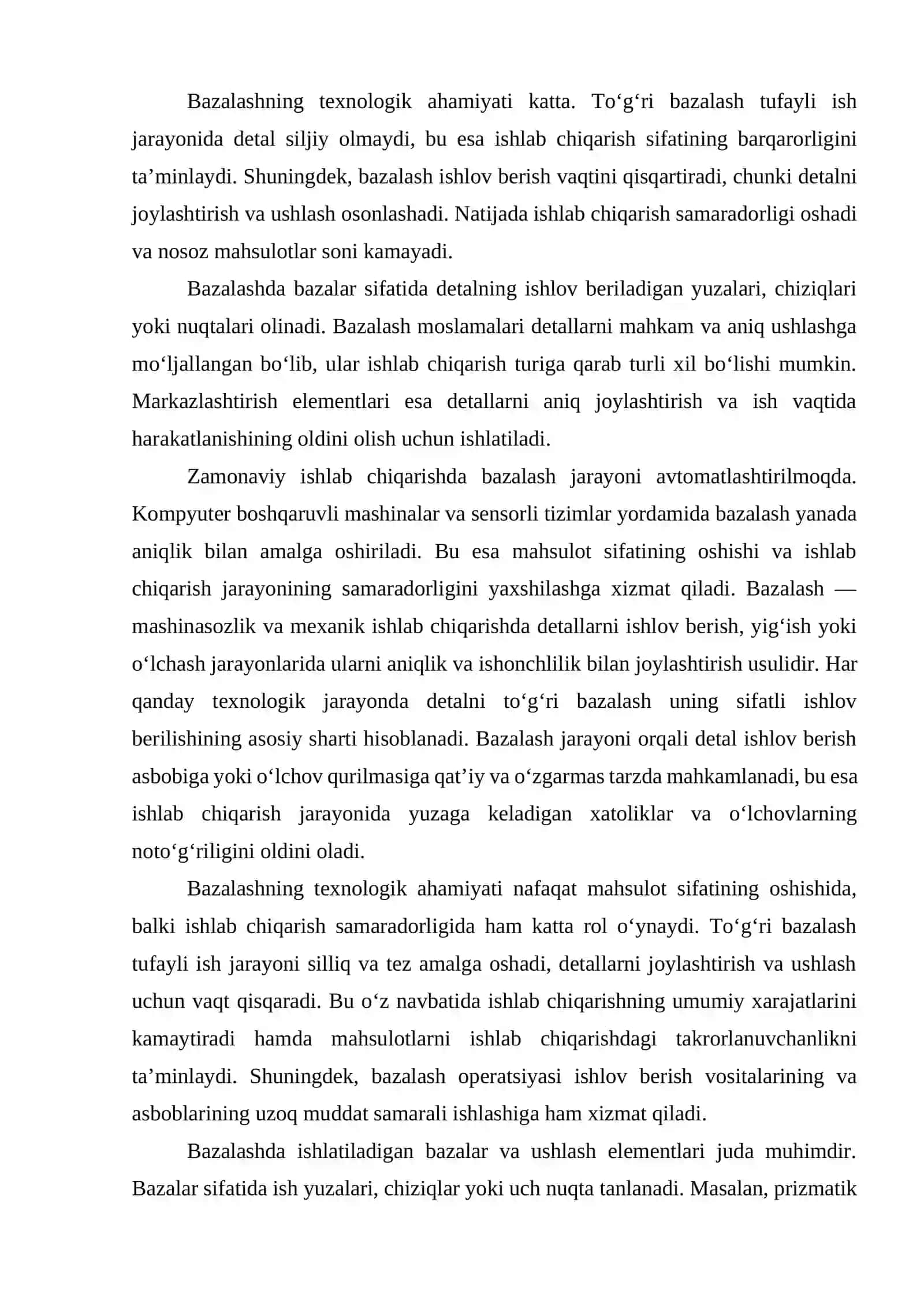 BAZALASH ASOSLARI 3