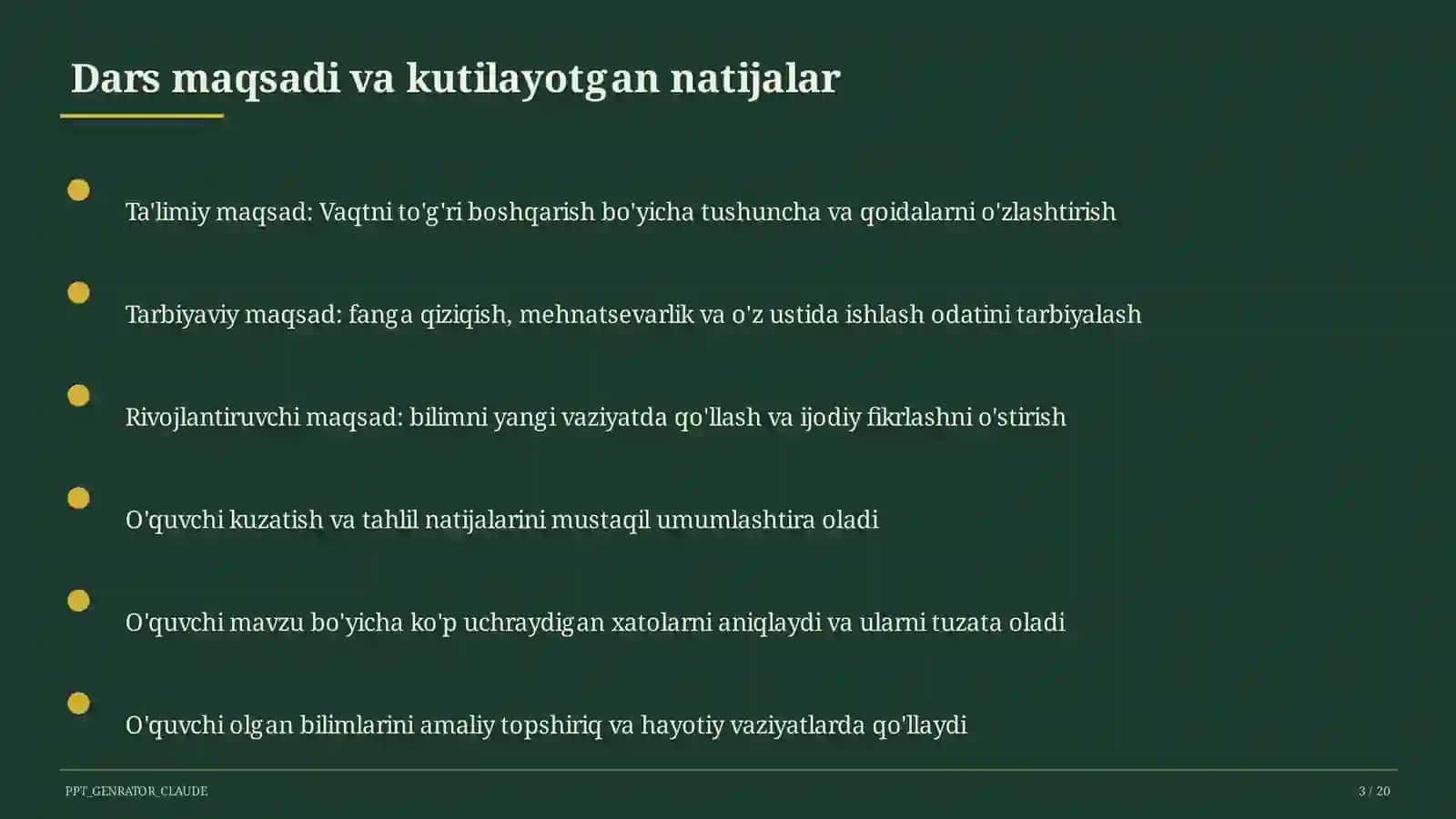Vaqtni to'g'ri boshqarish 3