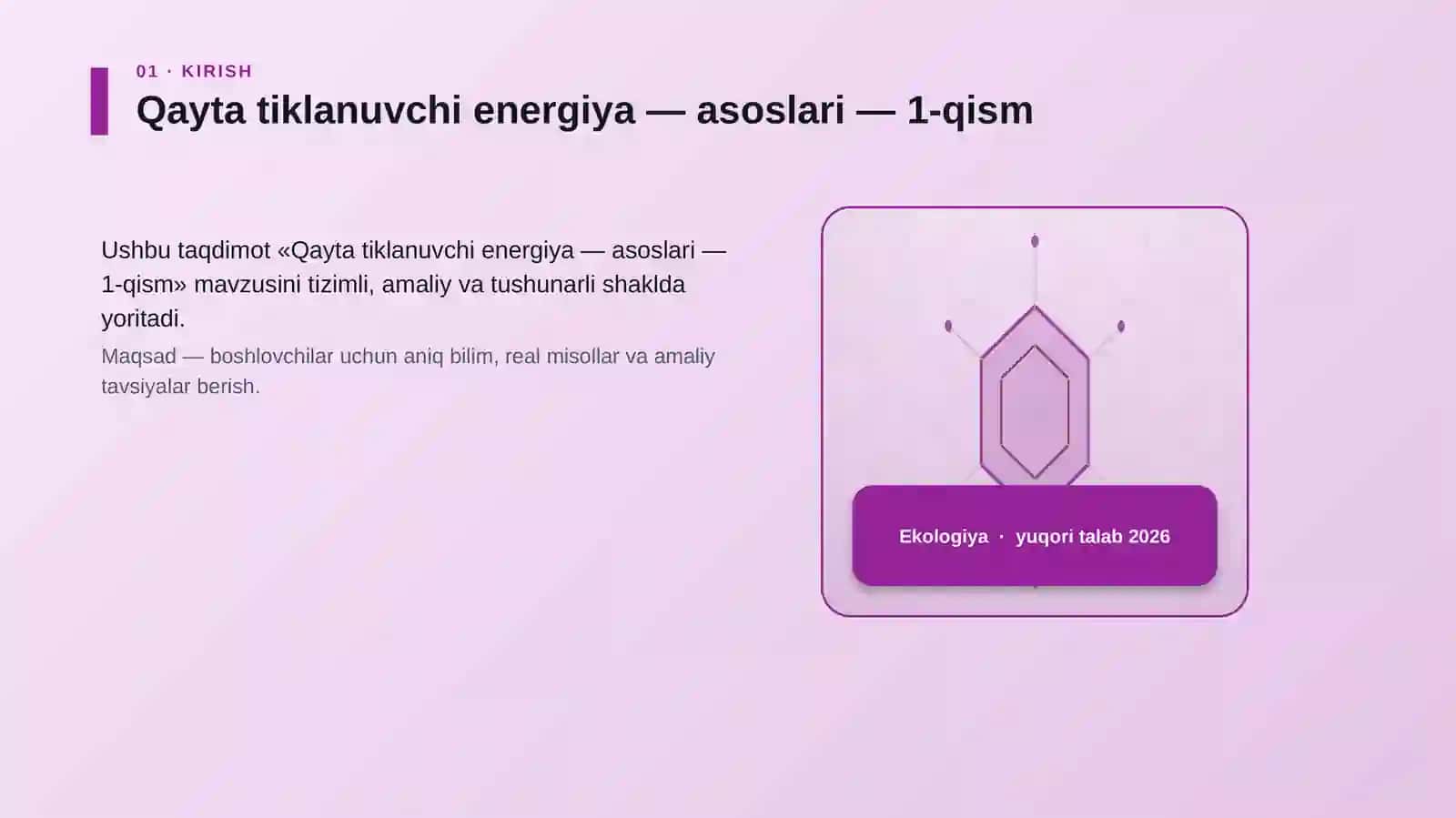 Qayta tiklanuvchi energiya — asoslari — 1-qism 3