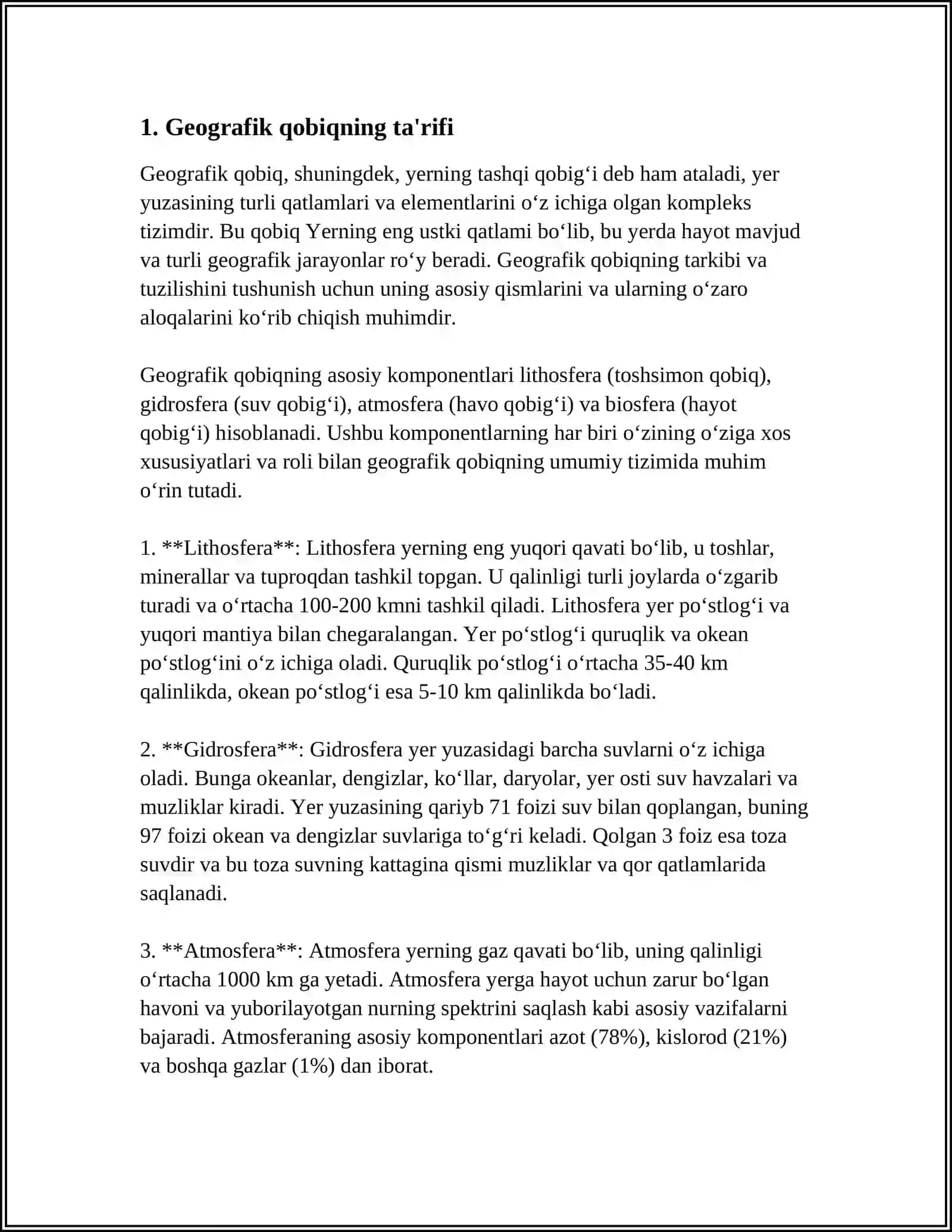 Geografik Qobiq va uning tuzilishi 3