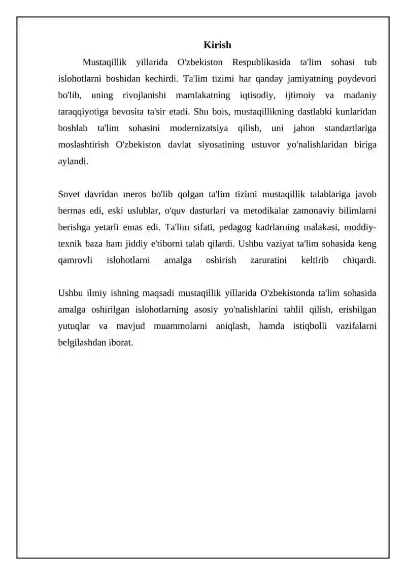 Mustagillik yillarida O'zbekistonda ta'lim sohasining qayta shakllanishi 3