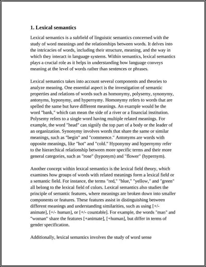 SEMANTICS AND ITS SUBFIELDS 3